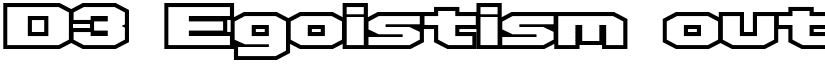 D3 Egoistism outline font