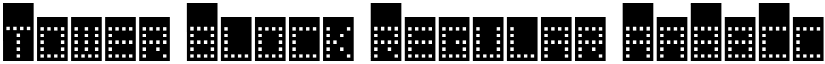 Tower Block Regular font