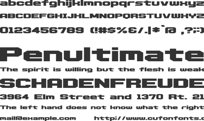 D3 Egoistism font preview