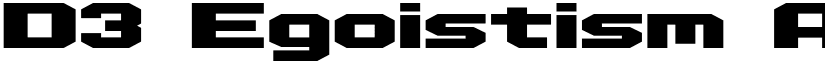 D3 Egoistism font