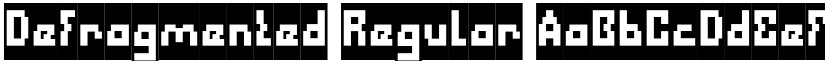 Defragmented Regular font