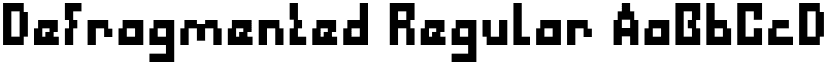 Defragmented Regular font