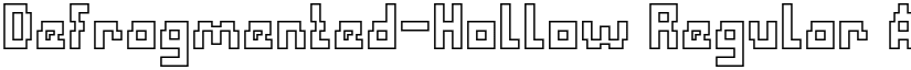 Defragmented-Hollow Regular font