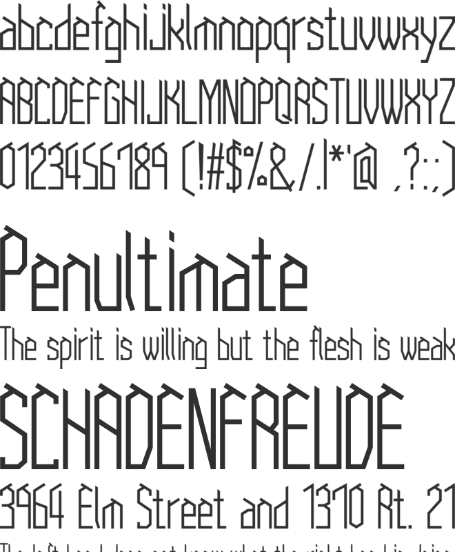 CROOKED font preview