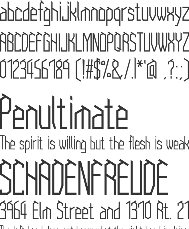 CROOKED font preview