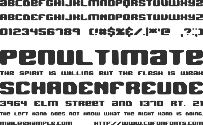 Jawbreaker font preview