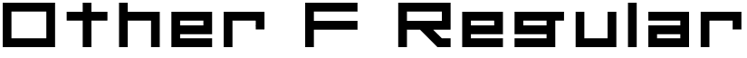 Other F Regular font