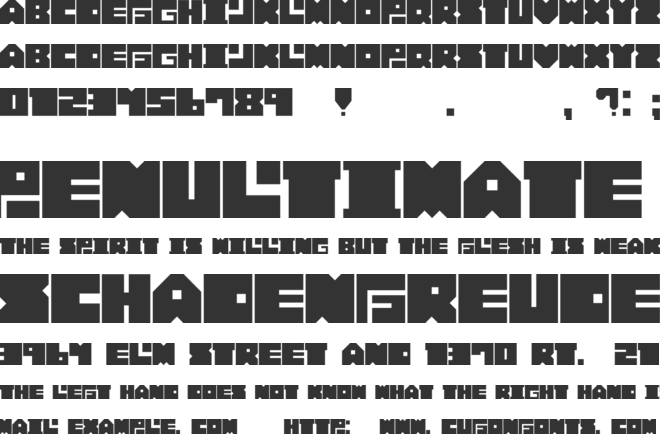 Bonko Bloks font preview