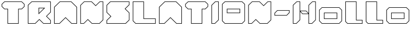 TRANSLATION-Hollow Regular font