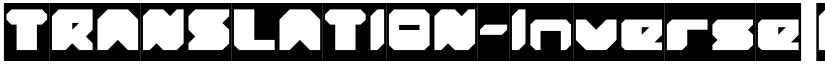TRANSLATION-Inverse Regular font