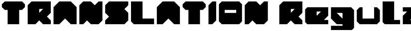 TRANSLATION Regular font