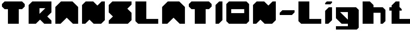 TRANSLATION-Light Regular font