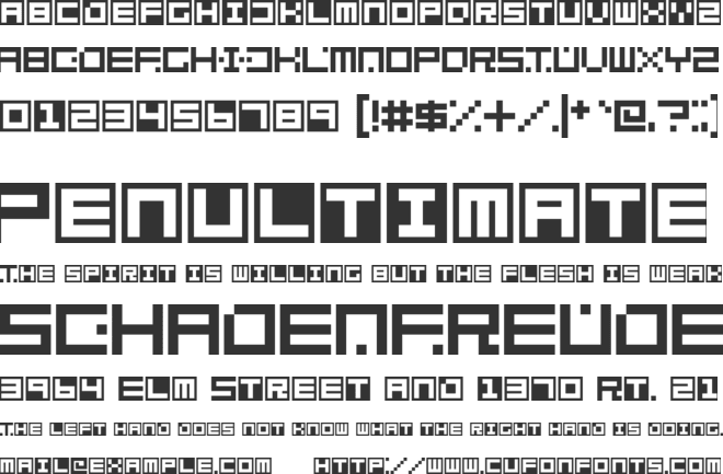 Terrablox font preview