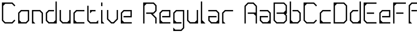 Conductive Regular font