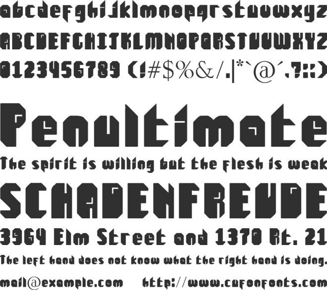 Renica font preview