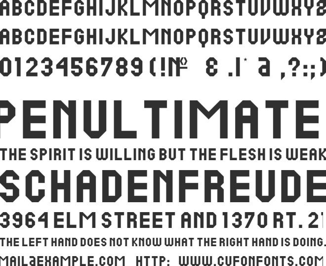 Pine RC font preview
