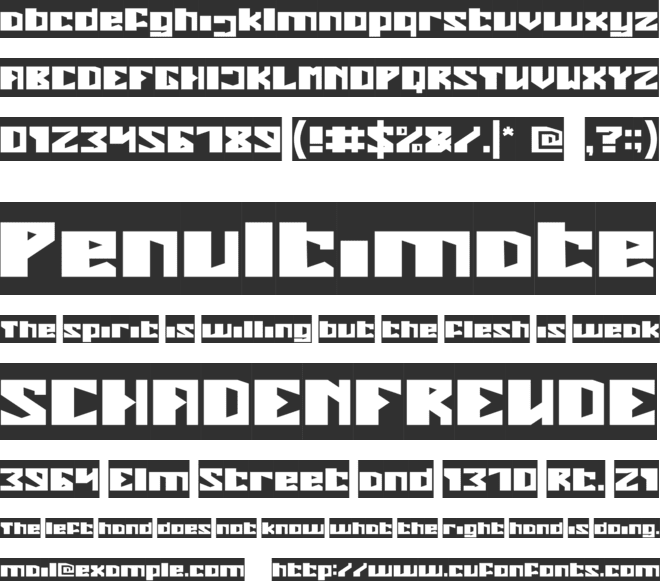 ENERMOUS font preview