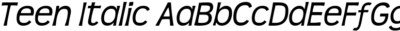 Teen Italic font