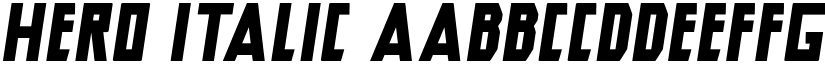 Hero Italic font