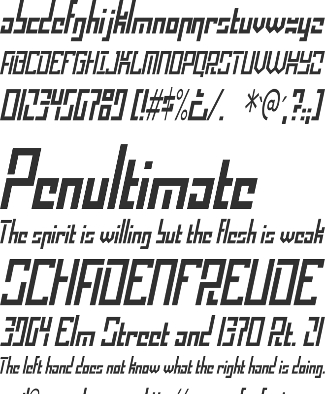 Operational Amplifier font preview