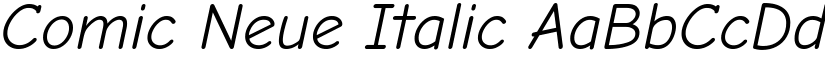 Comic Neue Italic font