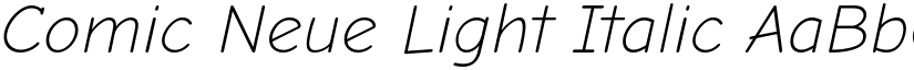 Comic Neue Light Italic font