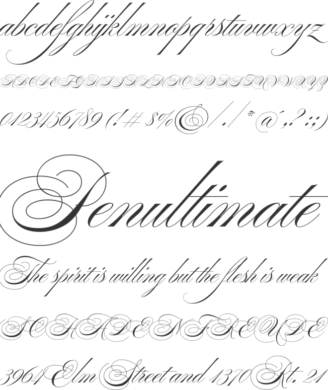 Ballet 16pt font preview