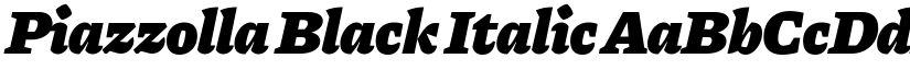 Piazzolla Black Italic font