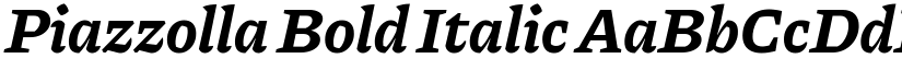 Piazzolla Bold Italic font