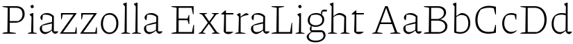 Piazzolla ExtraLight font