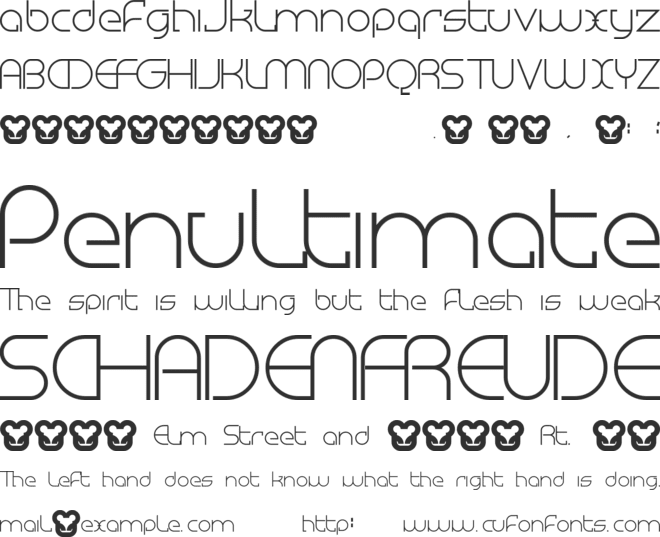 Megalomania font preview
