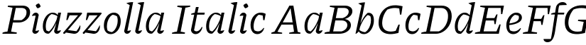 Piazzolla Italic font