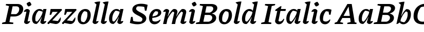 Piazzolla SemiBold Italic font