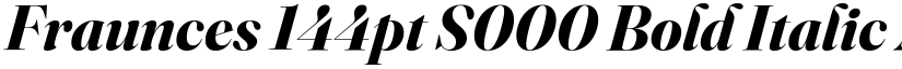 Fraunces 144pt S000 Bold Italic font