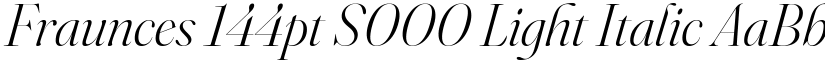Fraunces 144pt S000 Light Italic font