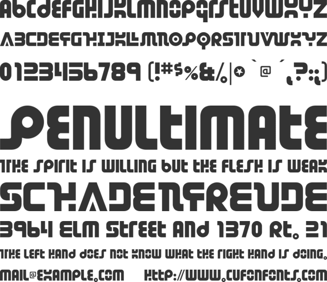 Dendritic Voltage font preview