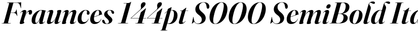 Fraunces 144pt S000 SemiBold Italic font