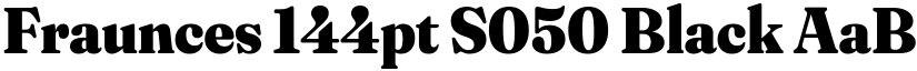 Fraunces 144pt S050 Black font