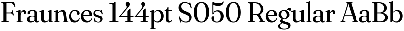 Fraunces 144pt S050 Regular font