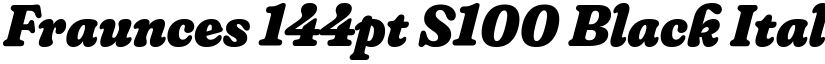 Fraunces 144pt S100 Black Italic font