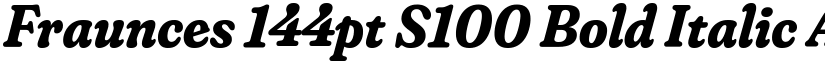 Fraunces 144pt S100 Bold Italic font