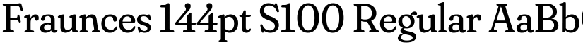 Fraunces 144pt S100 Regular font