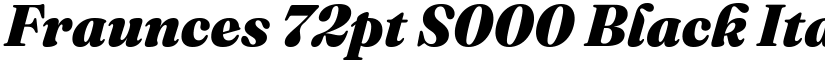Fraunces 72pt S000 Black Italic font