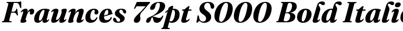 Fraunces 72pt S000 Bold Italic font