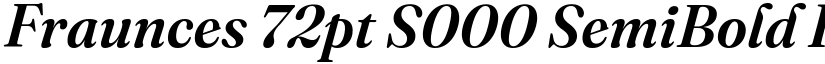 Fraunces 72pt S000 SemiBold Italic font
