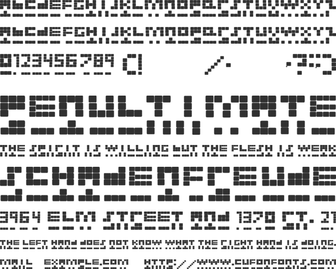 New Tetris font preview