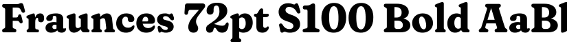Fraunces 72pt S100 Bold font