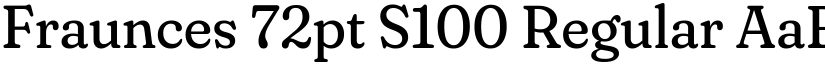 Fraunces 72pt S100 Regular font
