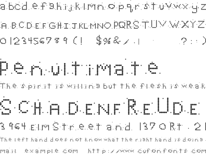 My Lucky Stars! font preview