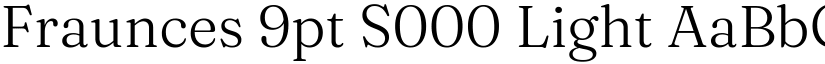 Fraunces 9pt S000 Light font